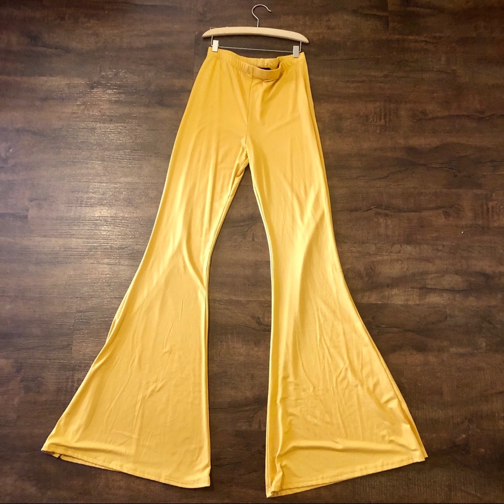 Mustard Yellow Stretchy Flare pants